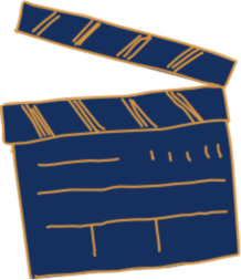 Illustration of a clapper board