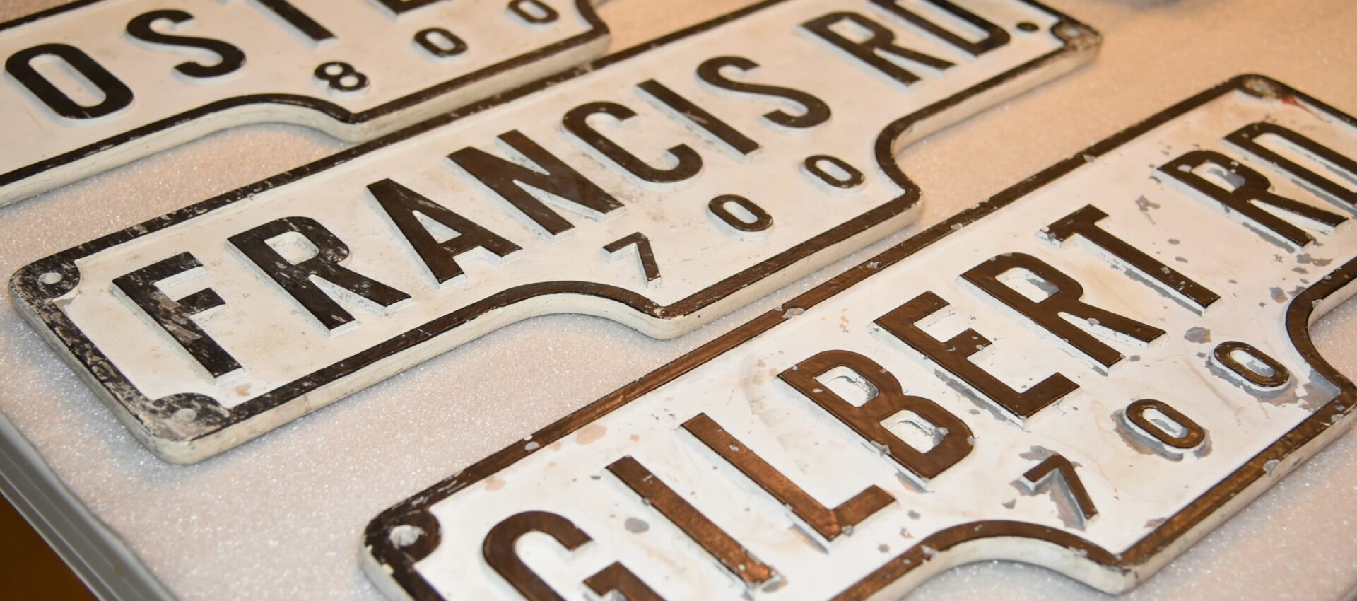 Two road signs - Francis Road and Gilbert Road