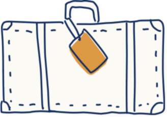 Illustration of a luggage with a tag