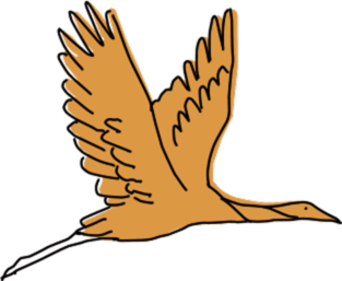 Illustration of a flying bird